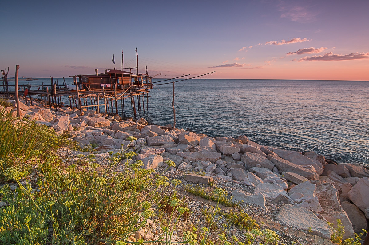 trabocco all'alba